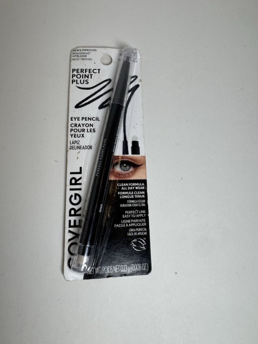 CoverGirl Perfect Point Plus Eye Pencil 200 Black Onyx Smudge-Proof 0.23g New